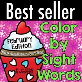 Color by Sight Words PLUS sentence writing ~ February Edition!!!!