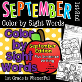 Color by Sight Words~ PLUS sentence writing September Edit
