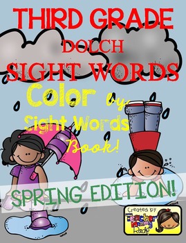 Preview of Color by Sight Words ~ SPRING Edition (3rd Grade)