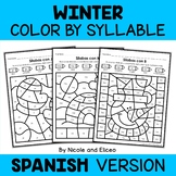 Winter Color by Spanish Syllable Activities