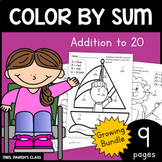 COLOR BY SUM MATH! ADDITION TO 20!