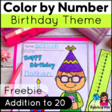 Coloring Page FREE Color by Number Math Center