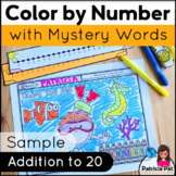 Addition Math Center Coloring Page FREE Color by Number Summer