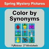 Color by Synonyms - Spring Mystery Pictures