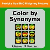 Color by Synonyms - St. Patrick's Day Emoji Mystery Pictures