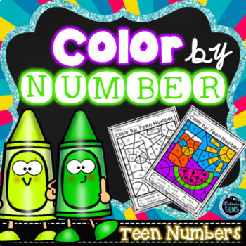 Preview of Color by Teen Number Bundle | Teen Numbers Kindergarten | Teen Numbers Coloring