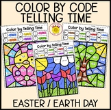 Color by Telling Time Color by Code Easter Earth day and S