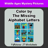 Color by The Missing Alphabet Letters - Middle Ages Myster