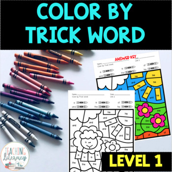 Preview of Level 1 | Color by Trick Word
