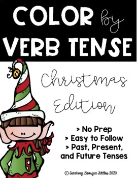 Preview of Color by Verb Tense Christmas Edition 2