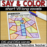 Short and Long Vowels - Color by Long and Short Vowel Sounds