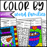 Color by Word Families- Winter Printables