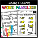 Color by Word Family - Phonics Word Families - Word Chunks