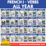 Color by code French Verbs ALL YEAR - Color by Conjugation