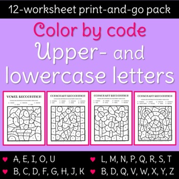 Preview of Color by code - Upper- and lowercase letters
