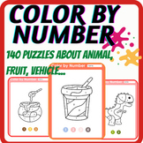 Halloween 28+ Color by number / Color by code from 1-6/ All about Animals