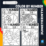 Color by number Juneteenth Activity