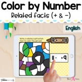 Color by number | Related Addition & Subtraction Facts | B