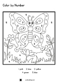 Color by number | Spring coloring activity