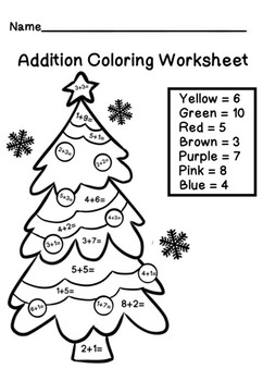 Color by number activity for addition by Black cat study | TPT