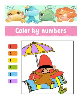 Color by number for kids age 4-8 by Banyan Tree