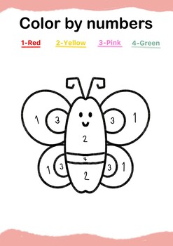 Color by numbers for kids: Natural theme by Pondering shoppp | TPT