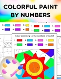 Color-by-numbers pictures in full color