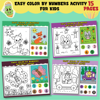 Color by numbers printable activity sheets for kids, learning activity ...