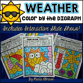 Preview of Color by the DIGRAPH {Weather Theme}