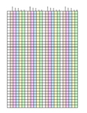 Color-coded place value graph paper