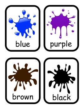 Color flashcards set 2 by Joyce Ryan | TPT