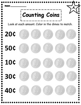 Preview of Coins-Coloring (U.S coins)