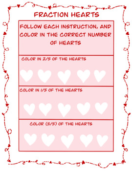 Preview of Color in Hearts - Valentines Math