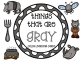 Color learning cards - GRAY