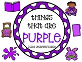 Color learning cards - PURPLE