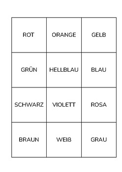 Preview of Color-memory: play and learn German vocabulary