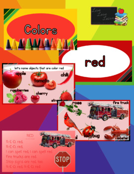 Preview of Color of the Day/Week Google Slide, Mini Book, and Worksheet Unit