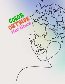 Preview of Color ouTSide the lines--special coloring book--PDF
