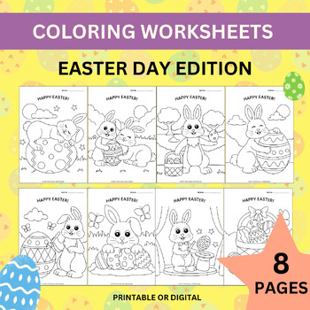 Preview of Color sheets - Easter day edition