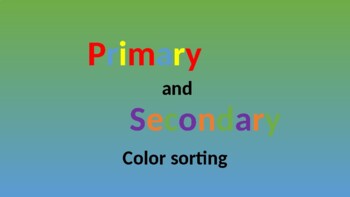 Preview of Color sorting Activity
