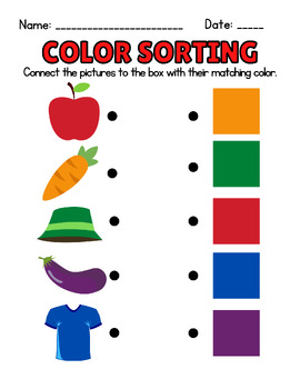 Preview of Color sorting activity