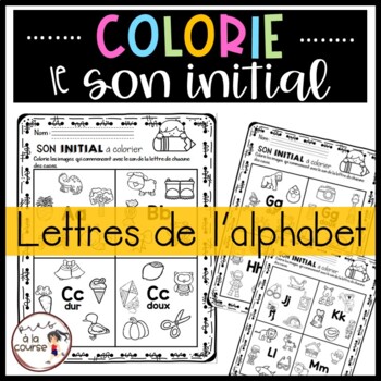 Color the Beginning Sound Pictures | Colorie le son initial | TPT