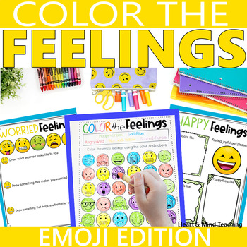 Color the Feelings: Emoji Edition by Heart and Mind Teaching | TPT