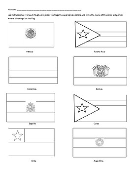 Color the Flags Coloring Sheet by Classes by Kallie | TpT