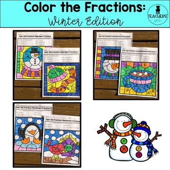 Preview of Color the Fractions: Winter Edition