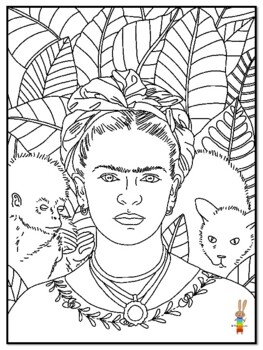 Color the Great Artists - Frida Kahlo by Kerry Daley | TpT