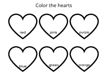 Color the Hearts-Valentine Activity by Amanda Jones | TPT