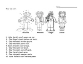 Color the KIds for Winter!  A Clothing and Colors Activity