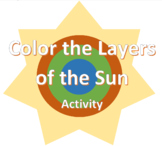 Color the Layers of the Sun Activity/Worksheet - Astronomy