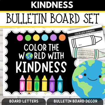 Color the World with Kindness Bulletin Board Set by Bright STEM Learning